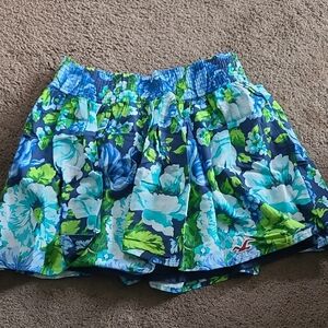 Floral Blue and Green Skirt